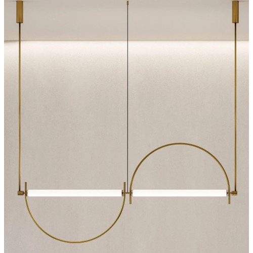 Aromas del campo Lámpara colgante Arc C1292 oro antiguo LED tenue