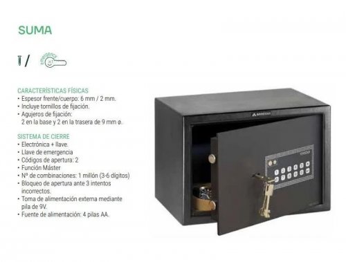 Arregui Caja Fuerte Arregui 17 Litros Apertura Electrónica Y Llave
