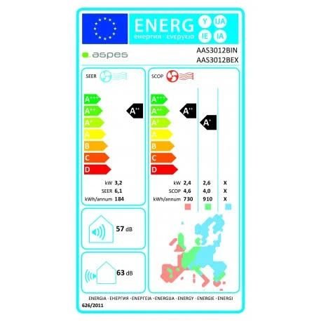 Aspes Aire Acondicionado Split 12000Btu AAS3012B
