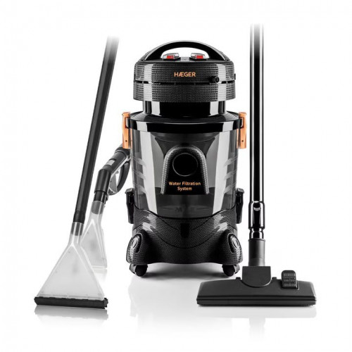 Aspirador con filtro de agua Haeger Aquaclean Pro para alfombras y tapicerías Negro