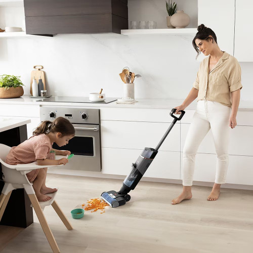 Aspirador de escoba sin cable Shark WD210EU Hydrovac 2 en 1 para suelos duros Gris