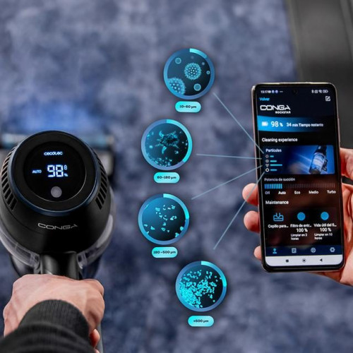 Aspirador escoba Cecotec Conga Rockstar 11500 Odyssey ErgoWet Connected IA