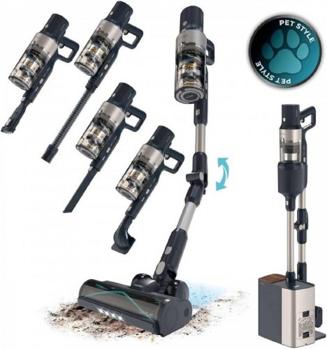 Aspirador Escoba Cecotec Conga Rockstar 5500 Hurricane Station Pet Flex
