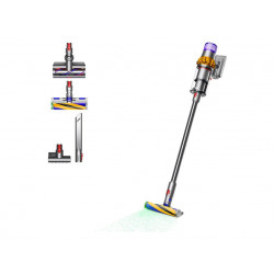Aspirador escoba - Dyson V15 Detect™ Absolute, Potencia succión 240 AW, Autonomía 60 min, Minicepillo motorizado, 3 Modos, Láser, Sensor Suciedad