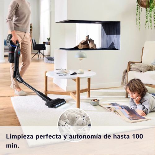 Aspirador escoba sin cable, Bosch, Unlimited 10, BCS1051POW Negro