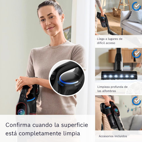 Aspirador escoba sin cable, Bosch, Unlimited 10, BCS1051POW Negro