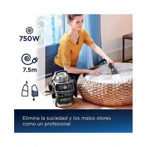 Aspirador quitamanchas para tapicerías Bissell Pet Pro Plus 37252 con manguera hydrorinse Verde / Negro