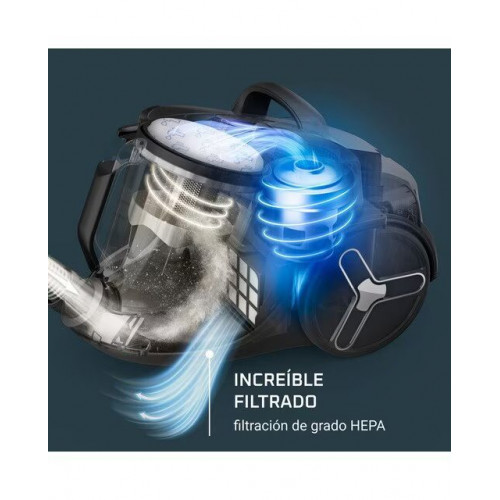 Aspirador Rowenta Green Force Cyclonic Max RO7B13 con motor de bajo consumo Negro