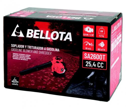Aspirador Soplador triturador gasolina 25,4cc Bellota SA2600TE