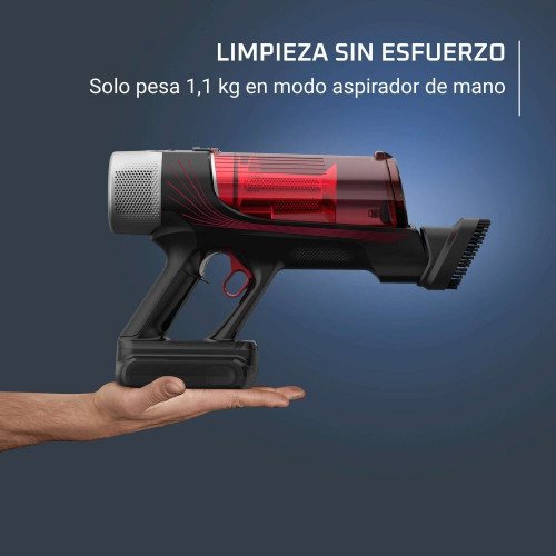 Aspiradora de escoba sin cable Rowenta X-Force Flex 9.60 cuidado animal y parquet con potencia de succión de 100AW Rojo