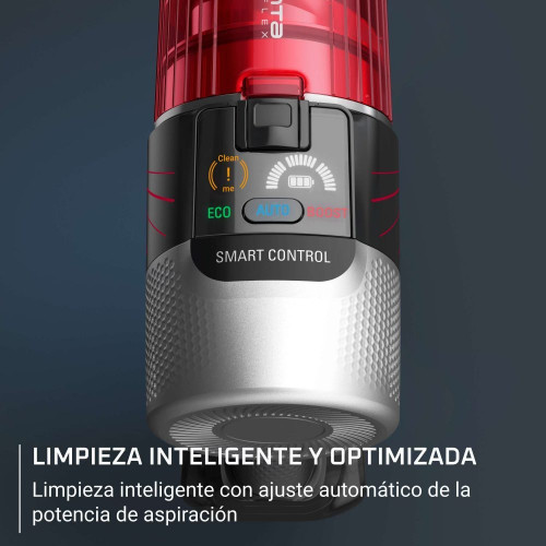 Aspiradora de escoba sin cable Rowenta X-Force Flex 9.60 cuidado animal y parquet con potencia de succión de 100AW Rojo
