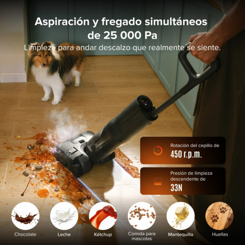 Aspiradora en seco y húmedo Roborock F25 Steam equipada con autolimpieza con vapor y a alta temperatura