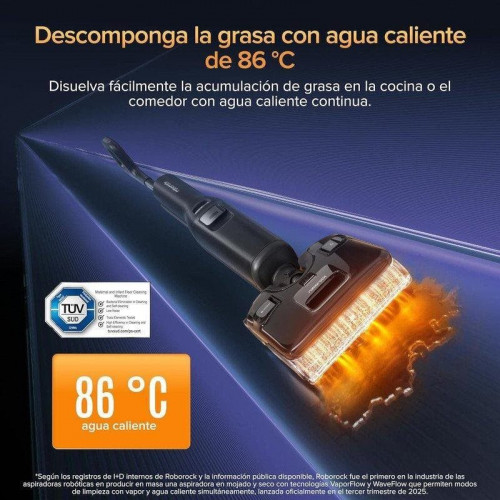 Aspiradora Fregona Roborock F25 Ultra 220W 22000 Pa 60 min Autolimpieza Negro