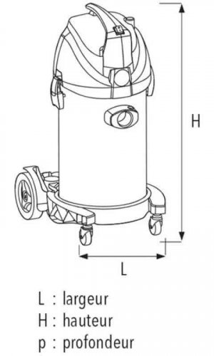 Aspiradora Sidamo 1.2kW 220 → 240V para Extracción de polvo 20402041