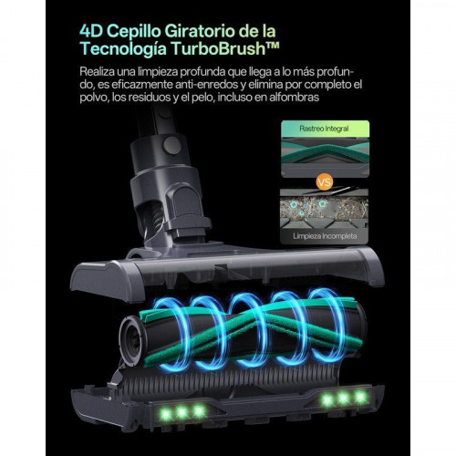 Aspiradora sin Cable Vactidy V15MAX 76KPa 60 Min Autonomía Antienredos 1,5L
