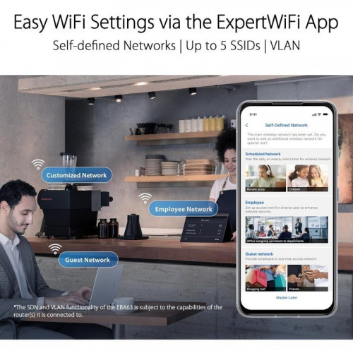 ASUS ExpertWiFi EBA63 AX3000 Punto de Acceso WiFi 6 PoE