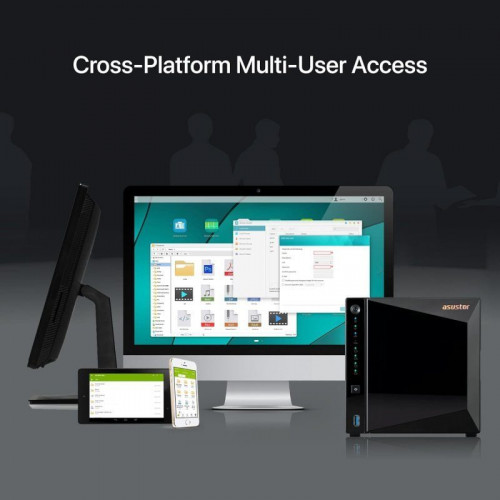 Asustor Drivestor 4 Pro Gen2 AS3304T V2 NAS 4 Bahías Negro