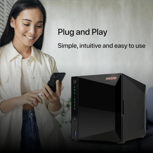 Asustor Drivestor 4 Pro Gen2 AS3304T V2 NAS 4 Bahías Negro