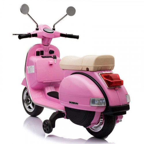Ataa Cars Moto Eléctrica Vespa Clásica con Licencia Piaggio 12V Rosa