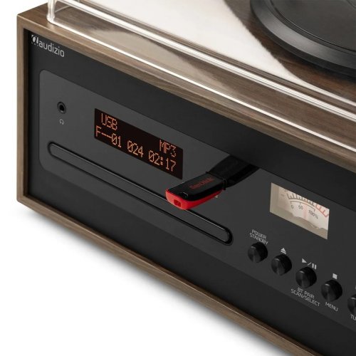 Audizio Boston Tocadiscos Retro con altavoces