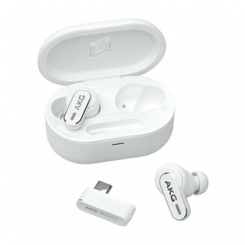 Auriculares AKG inalámbricos Bluetooth 5.3 Hi-Res con Cancelación de Ruido y micrófono blanco