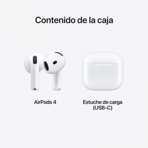 Auriculares Apple AirPods 4 inalambricos Bluetooth 5.3 para llamadas y deporte IP54 blancos