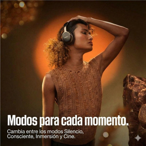 Auriculares Bose QuietComfort Ultra Headphones inalámbricos Bluetooth con Cancelación Activa de Ruido y micrófono, color Desert Gold