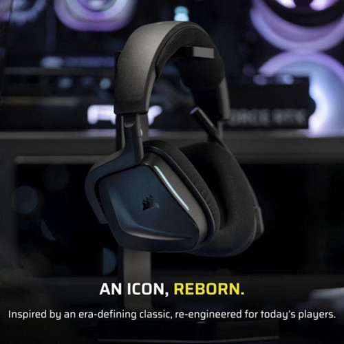 Auriculares Corsair VOID v2 MAX Wireless Gaming Inalámbricos USB-C y Bluetooth con Sonido 7.1 y Microfono Omnidireccional RGB Negro