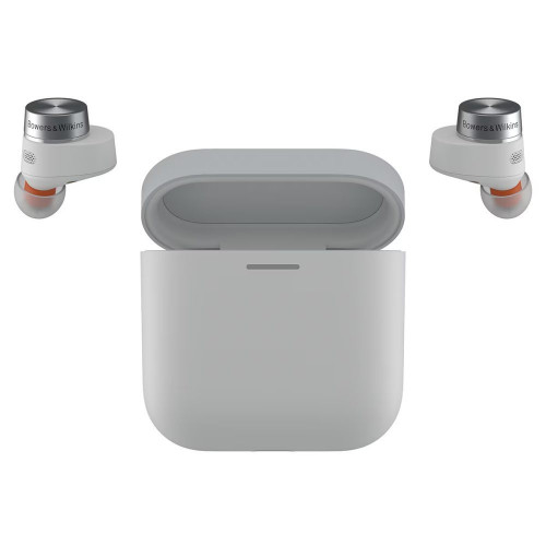 Auriculares de botón Bowers&Wilkins PI5 S2 True Wireless con cancelación de ruido activa Gris claro
