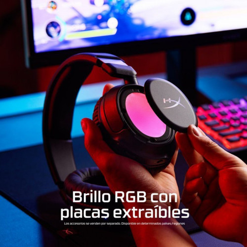 Auriculares HyperX Cloud Flight 2 inalámbricos Bluetooth Gaming RGB ANC micrófono extraíble Blanco