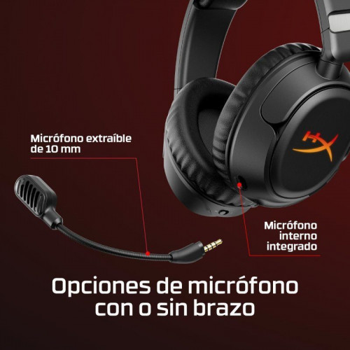 Auriculares HyperX Cloud Flight 2 inalámbricos Bluetooth Gaming RGB ANC micrófono extraíble Blanco