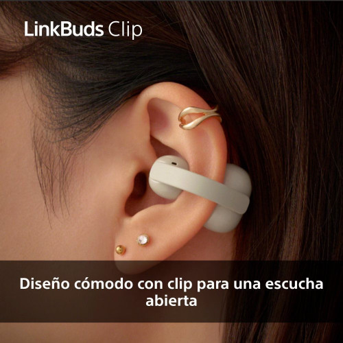 Auriculares inalámbricos Sony LinkBuds Clip, Bluetooth, IPX4, 37 horas de Batería Negro