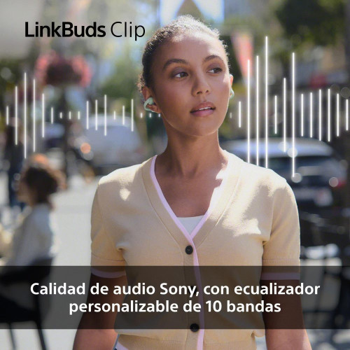 Auriculares inalámbricos Sony LinkBuds Clip, Bluetooth, IPX4, 37 horas de Batería Negro