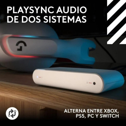 Auriculares Logitech G Astro A20 X inalámbricos y cableados gaming multiplataforma RGB blanco