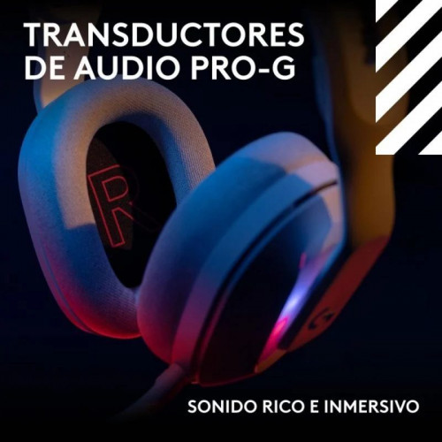Auriculares Logitech G Astro A20 X inalámbricos y cableados gaming multiplataforma RGB blanco
