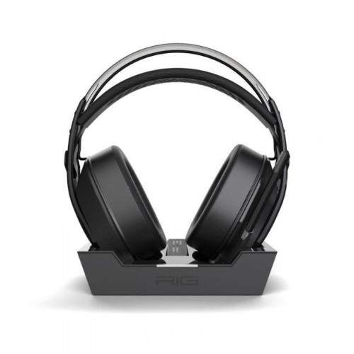 Auriculares NACON RIG 900 MAX HS inalámbricos Bluetooth gaming con micrófono extraíble, cancelación de ruido y base de carga, negros