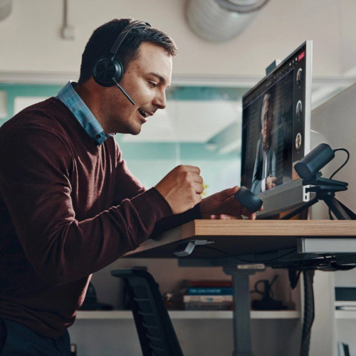 Auriculares Poly inalámbricos Bluetooth 5.1 con Cancelación de Ruido y Micrófono Boom