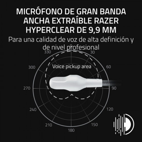 Auriculares Razer BlackShark V3 inalámbricos HyperSpeed Bluetooth Micrófono Extraíble Blancos