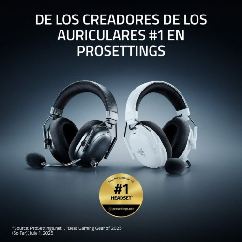 Auriculares Razer Razer BlackShark V3 Pro inalámbricos HyperSpeed ANC con audio espacial THX Blancos