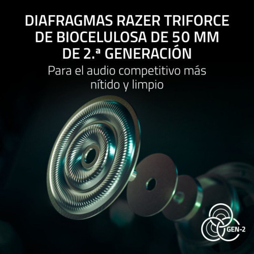 Auriculares Razer Razer BlackShark V3 Pro inalámbricos HyperSpeed ANC con audio espacial THX Blancos