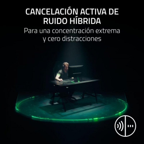 Auriculares Razer Razer BlackShark V3 Pro inalámbricos HyperSpeed ANC con audio espacial THX Negros