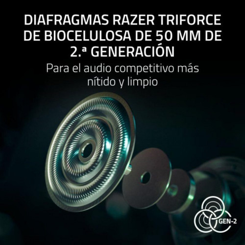 Auriculares Razer Razer BlackShark V3 Pro inalámbricos HyperSpeed ANC con audio espacial THX Negros