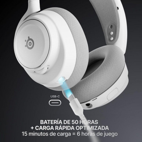 Auriculares Steelseries Arctis Nova 7P Gen 2 Bluetooth y Wireless para PC/PS5/Nintendo Switch blanco