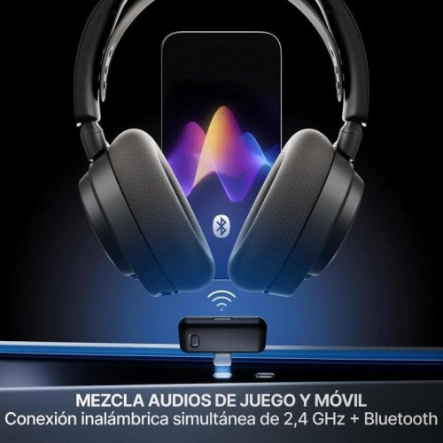 Auriculares Steelseries Arctis Nova 7P Gen 2 inalámbricos Bluetooth con Cancelación de Ruido Negro