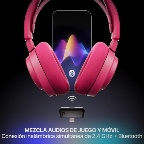 Auriculares Steelseries Arctis Nova 7P Gen2 Bluetooth y Wireless para PC/PS5/Nintendo Switch magenta