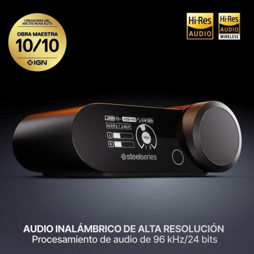 Auriculares Steelseries Arctis Nova Pro Omni inalámbricos 2,4 GHz + Bluetooth con Cancelación de Ruido Negro
