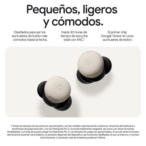 Auriculares True Wireless Google Pixel Buds Pro 2 con cancelación activa de ruido Verde liquen