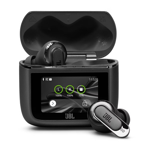 Auriculares True Wireless JBL Tour Pro 3 con cancelación de ruido y funda de carga inteligente Smart Charging Case Negro