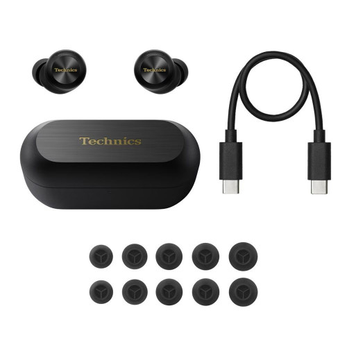 Auriculares True Wireless Technics AZ100 con cancelación de ruido, LDAC y Voice Focus AI Negro