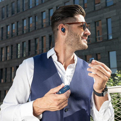 Auriculares True Wireless Technics AZ80 con cancelación de ruido y Bluetooth Multipunto Azul